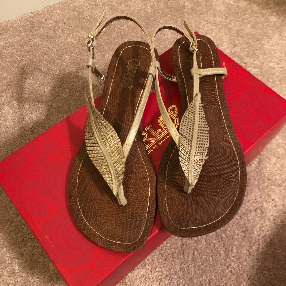 Carlos feather sandals